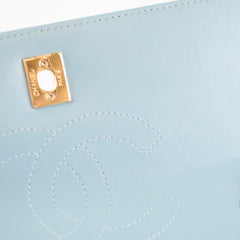 Chanel Medium Trendy CC Chevron Light Blue
