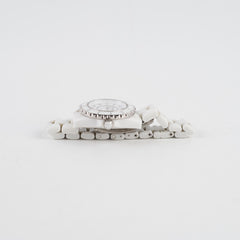 Chanel J12 Diamond Quartz Watch White 33mm