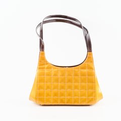 Chanel Kiss Vintage Patent Mustard Yellow / Brown Tote (6 Series)