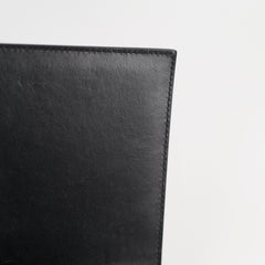 Saint Laurent Croc Embossed Wallet on Chain Black