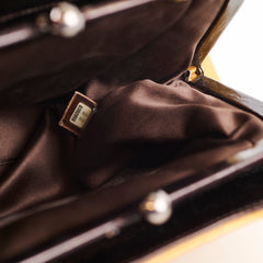 Chanel Kiss Vintage Patent Mustard Yellow / Brown Tote (6 Series)