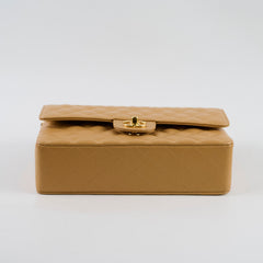 Chanel Medium Classic Flap Dark Beige Caviar 24k Gold - 10 Series (2005)