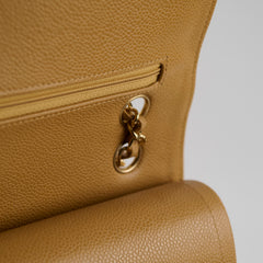 Chanel Medium Classic Flap Dark Beige Caviar 24k Gold - 10 Series (2005)