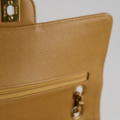 Chanel Medium Classic Flap Dark Beige Caviar 24k Gold - 10 Series (2005)