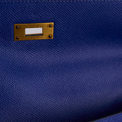 Hermes Kelly 28 Epsom Bi Colour Bleu Electrique - A Stamp