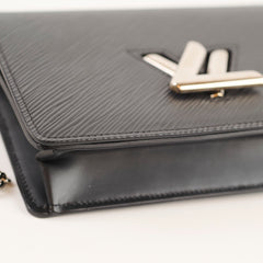 Louis Vuitton Twist Wallet On Chain WOC Black Epi