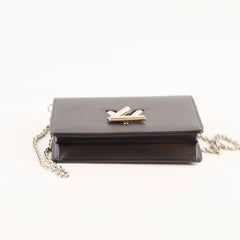 Louis Vuitton Twist Wallet On Chain WOC Black Epi
