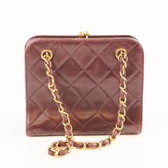 Chanel Kisslock Vintage Bag Burgundy Lambskin (4 Series)