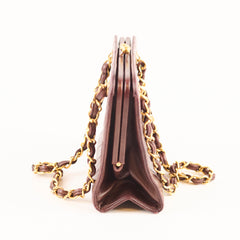 Chanel Kisslock Vintage Bag Burgundy Lambskin (4 Series)