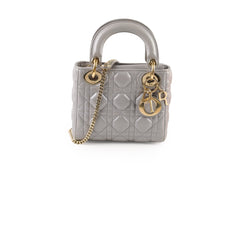 Christian Dior Lady Dior Mini Grey GHW