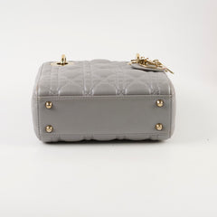 Christian Dior Lady Dior Mini Grey GHW