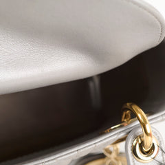Christian Dior Lady Dior Mini Grey GHW