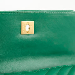 Chanel Green Chevron Mini Flap 26 Series
