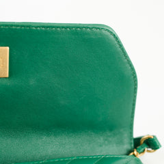 Chanel Green Chevron Mini Flap 26 Series