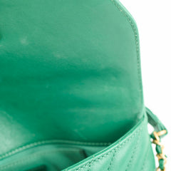 Chanel Green Chevron Mini Flap 26 Series