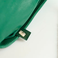 Chanel Green Chevron Mini Flap 26 Series