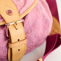 Louis Vuitton Sunshine Monogram Pink Denim Hobo Shoulder