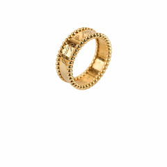 Van Cleef & Arpels Perlee Ring Yellow Gold Size 55