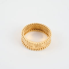 Van Cleef & Arpels Perlee Ring Yellow Gold Size 55