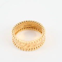 Van Cleef & Arpels Perlee Ring Yellow Gold Size 55