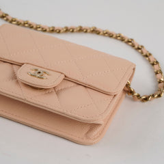 Chanel 23S Micro Wallet on Chain Beige