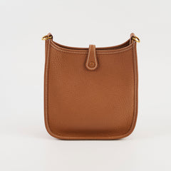 Hermes Evelyne TPM Mini Togo Gold GHW - K Stamp