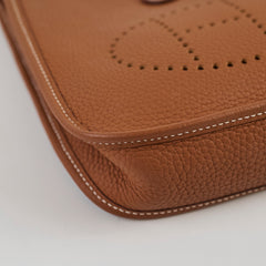 Hermes Evelyne TPM Mini Togo Gold GHW - K Stamp