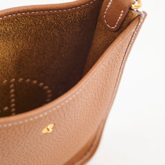 Hermes Evelyne TPM Mini Togo Gold GHW - K Stamp