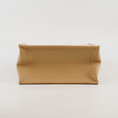 Dior Small Booktote Oblique Chambray Calfskin Gold/Natural
