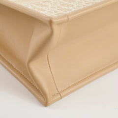 Dior Small Booktote Oblique Chambray Calfskin Gold/Natural