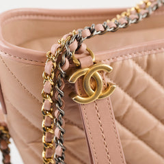 Chanel Pink Chevron Medium Gabrielle Bag