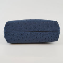 Fendi Small First Clutch Ostrich Blue