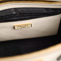 Prada Saffiano Galleria Tote Two Tone Black/White