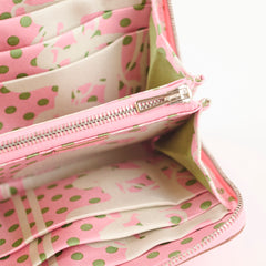 Hermès Silk In Compact Wallet Pink