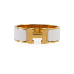 Hermes Clic H Bracelet Blanc 20mm GM