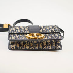 Dior Medium 30 Montaigne Navy Oblique