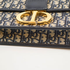 Dior Medium 30 Montaigne Navy Oblique