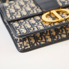Dior Medium 30 Montaigne Navy Oblique