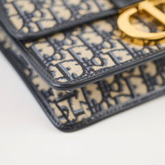 Dior Medium 30 Montaigne Navy Oblique