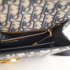 Dior Medium 30 Montaigne Navy Oblique