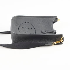 Hermes Mini Evelyne Noir Black- Stamp W