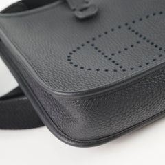 Hermes Mini Evelyne Noir Black- Stamp W