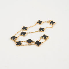 Van Cleef & Arpels 10 Motif Onyx Necklace 2024