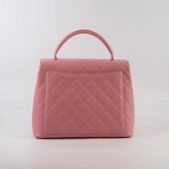 Chanel Caviar 24k Vintage Kelly Top Handle Pink