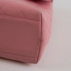 Chanel Caviar 24k Vintage Kelly Top Handle Pink