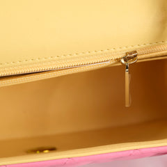 Chanel Lambskin Mini Rectangular Iridescent Rainbow Hardware Pink