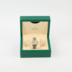 Rolex 31mm Two Tone Datejust Diamond Bezel Watch