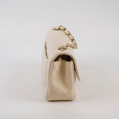 Chanel Mini Rectangular Caviar Cream/White