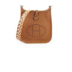 Hermes Mini Evelyne Gold PHW Zigzag Strap U Stamp