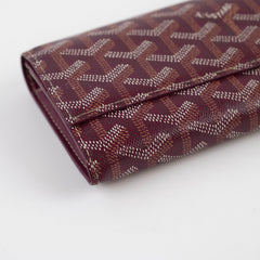 Goyard Varenne Burgundy Long Wallet